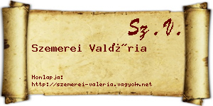 Szemerei Valéria névjegykártya
